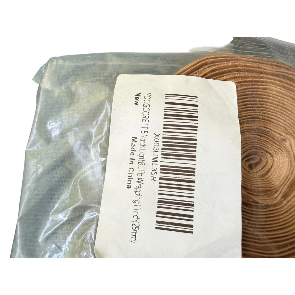 YOOGCORETT Velvet Ribbon 3 Rolls 15 Yards Light Brown New 1 Inch Craft‎ Trim